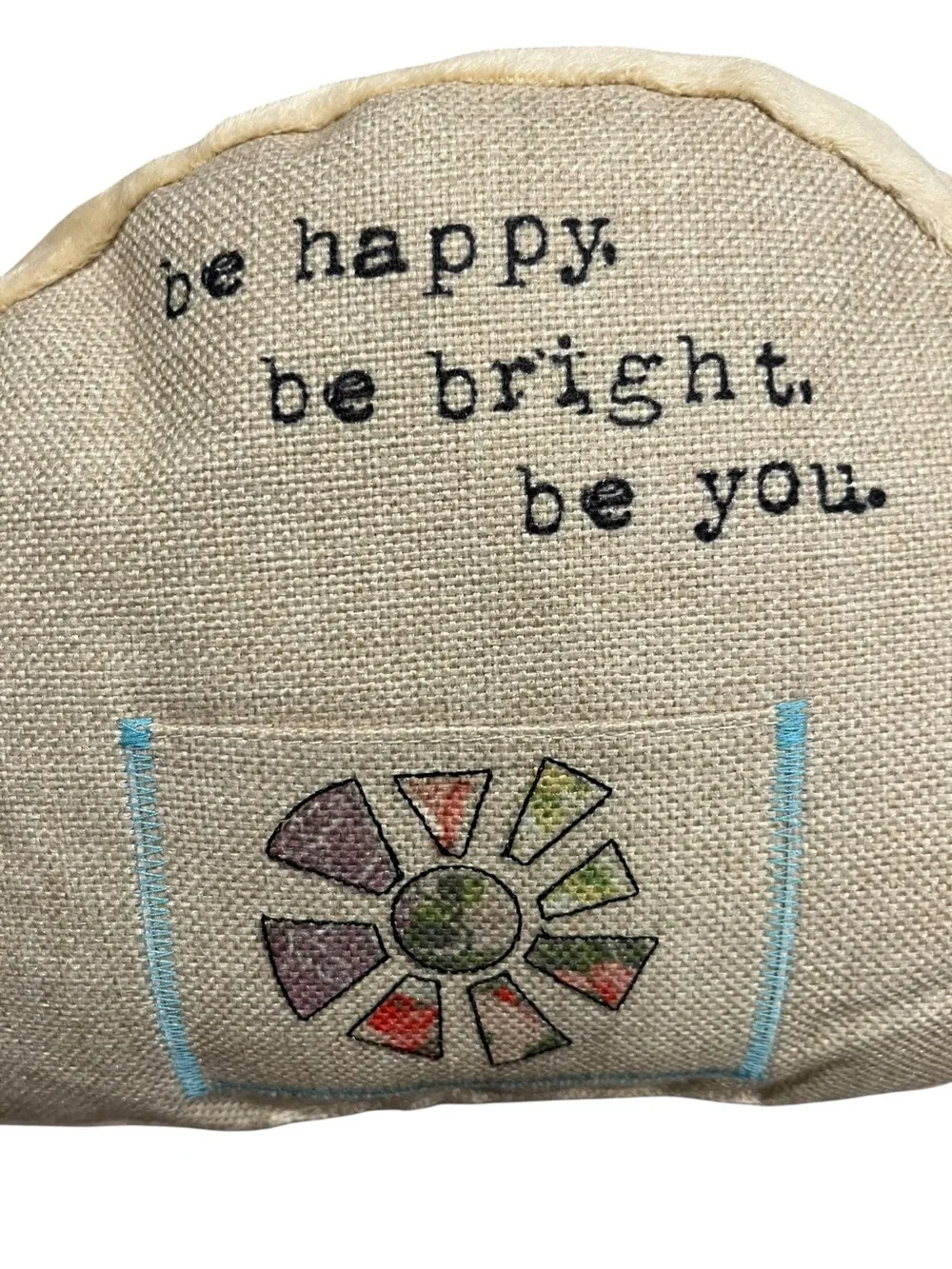 Demdaco Shine Bright Little One Rainbow Pillow NWT Baby Nursery Decor